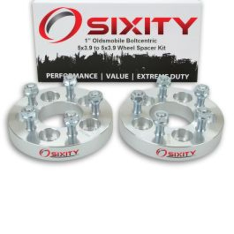 Sixity 2 pc 1" Thick Wheel Spacers - Oldsmobile Achieva Calais Cutlass Ciera Firenza - 5x3.9