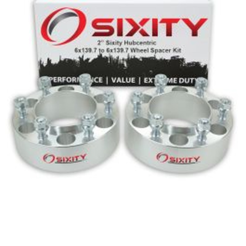 Sixity 2 pc 2" Inch Thick 6x139.7 Wheel Spacers M12x1.5mm 1.25in Hubcentric