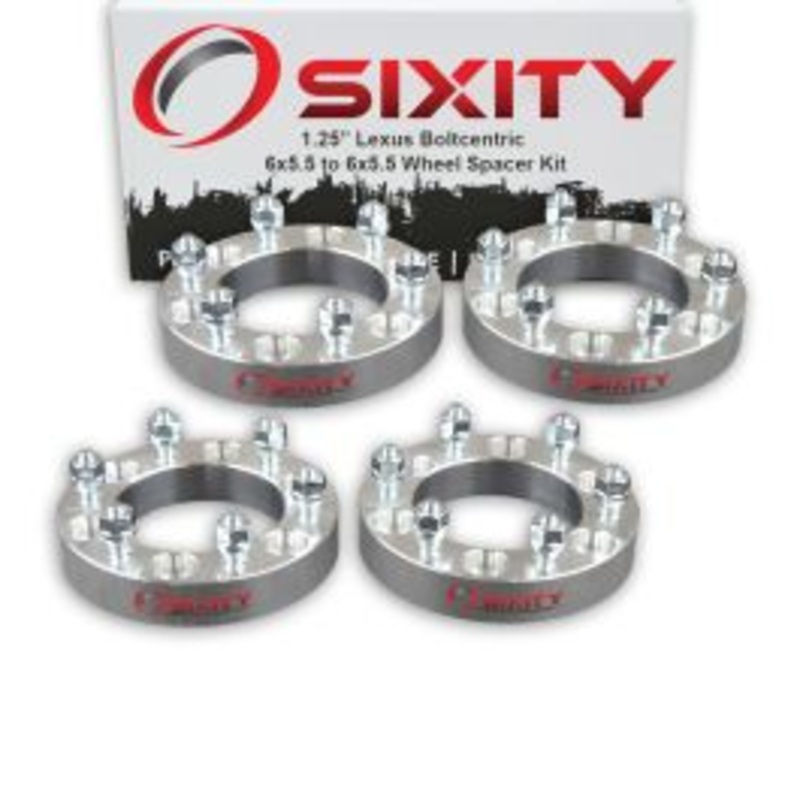 Sixity 4 pc 1.25" Thick Wheel Spacers - Lexus GX470 LX450 - 6x5.5