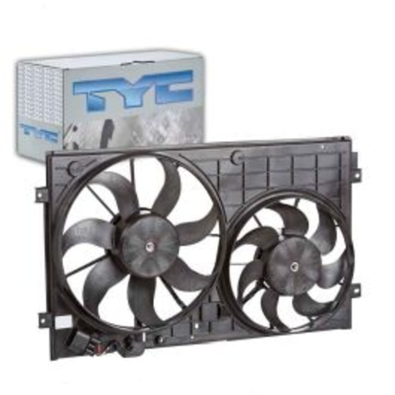 TYC Dual Radiator & Condenser Fan Assembly for 2012 Volkswagen Passat CC 2.0L L4