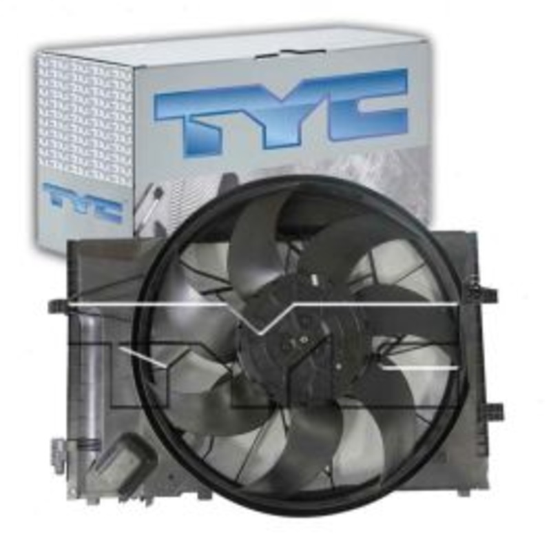 TYC Dual Radiator & Condenser Fan Assembly for 2002-2007 Mercedes-Benz C230