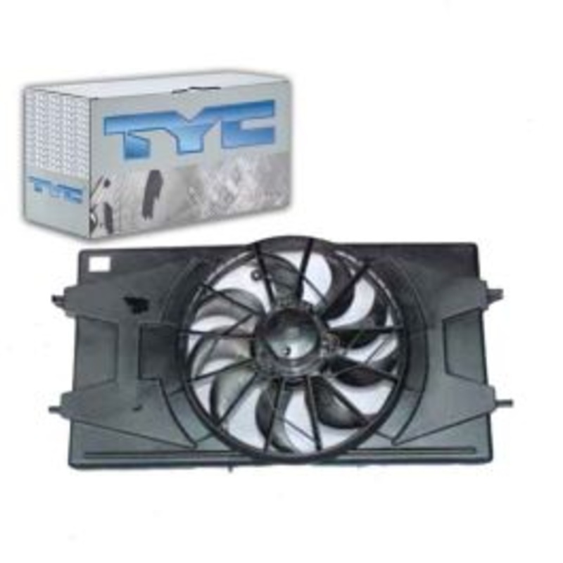 TYC Dual Radiator & Condenser Fan Assembly for 2003-2007 Saturn Ion 2.2L L4