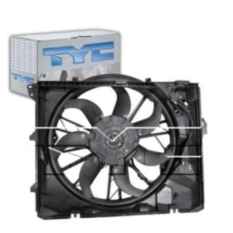 TYC Dual Radiator & Condenser Fan Assembly for 2006-2013 BMW 325i 2.5L 3.0L L6