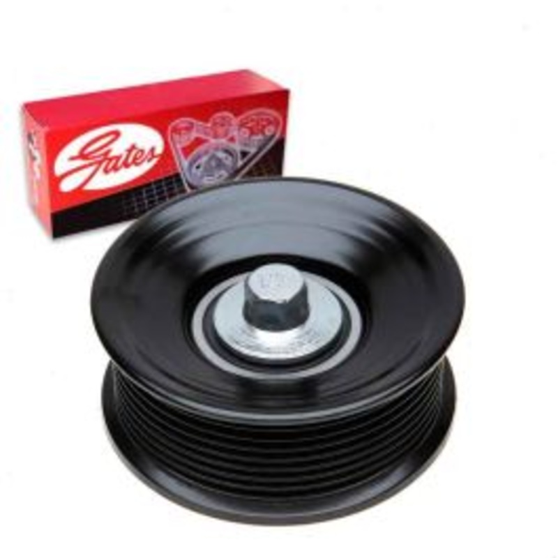 Gates DriveAlign Grooved Pulley Drive Belt Idler Pulley for 2003-2005 Ford Excursion 6.0L V8