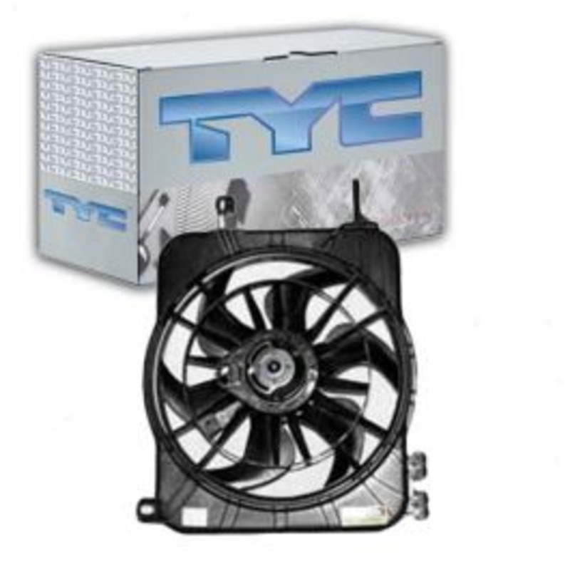 TYC Dual Radiator & Condenser Fan Assembly for 1995-2004 Pontiac Sunfire 2.2L 2.3L 2.4L L4