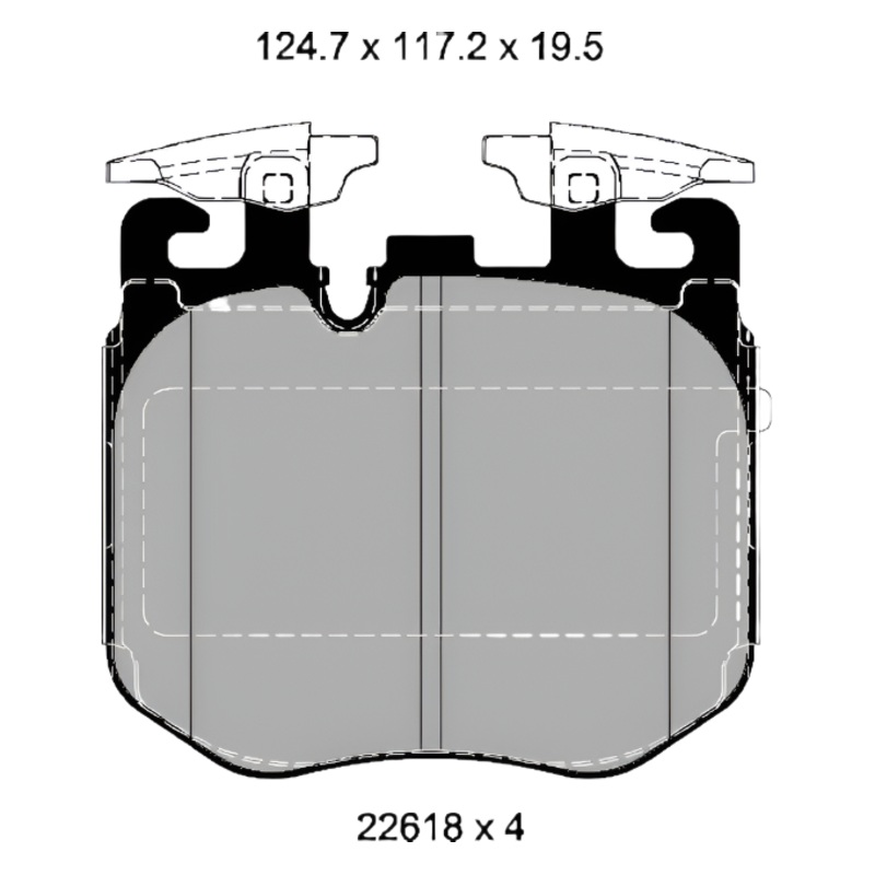 Front Brake Pad 34106888459 2261801 P060106 Compatible With BMW 3 Series G20 G80 G28 & 6 Series Gran Turismo G32 & 7 Series G11 G12 & X5 G05 F95