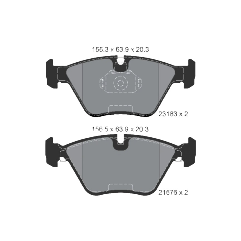 Front Brake Pad 34112157573 2318302 2318381 P06043 Compatible With BMW X3 E83