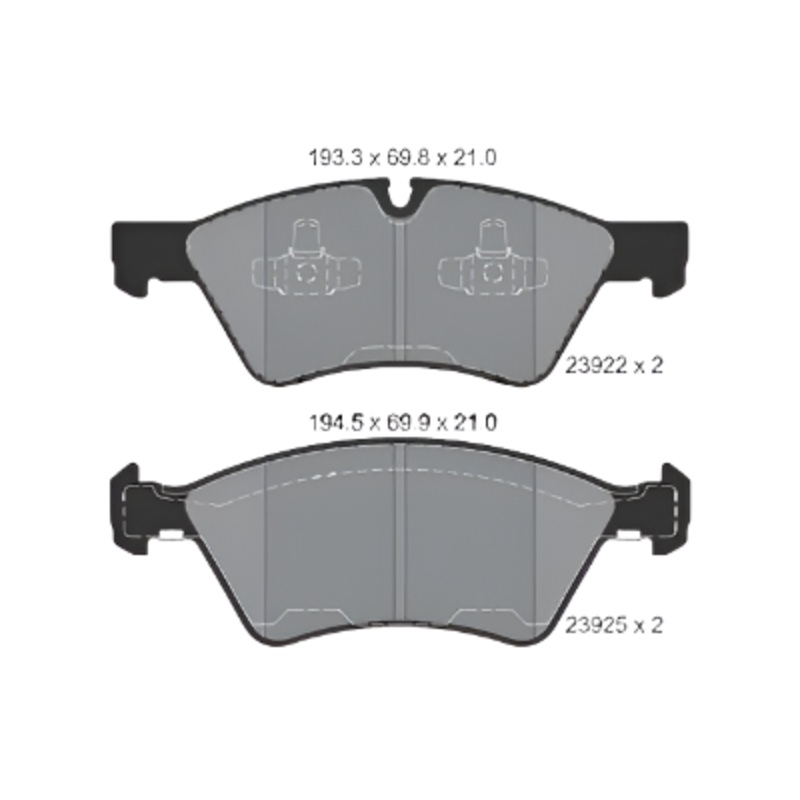Front Brake Pad A1644202620 2392201 P050063 Compatible With MERCEDES-BENZ G-CLASS W463 & GL-CLASS X164