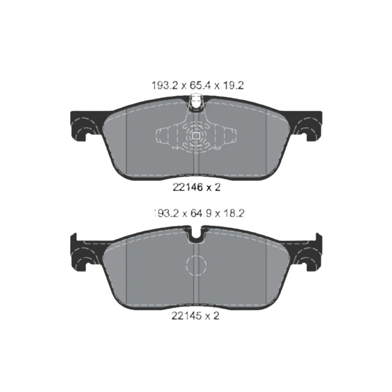 Front Brake Pad C2C41984 LR061373 2214601 P44026  Compatible With LAND ROVER DISCOVERY SPORT L55 & RANGE ROVER EVOQUE L538 & JAGUAR XF