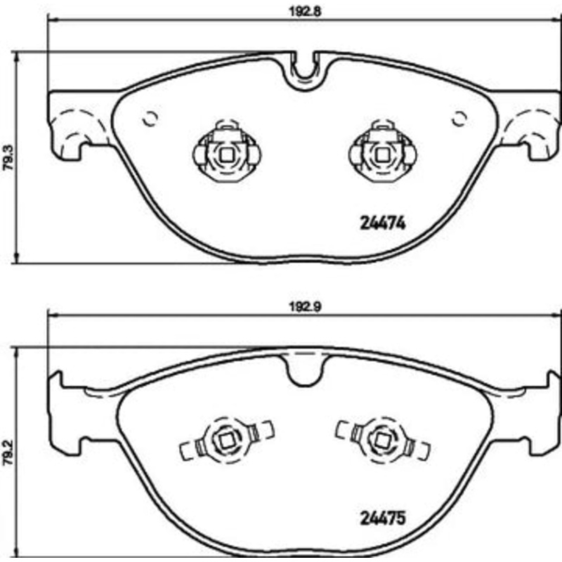 Front Brake Pad C2P26236 2447401 P36025 Compatible With JAGUAR XF I X250 & XJ X351