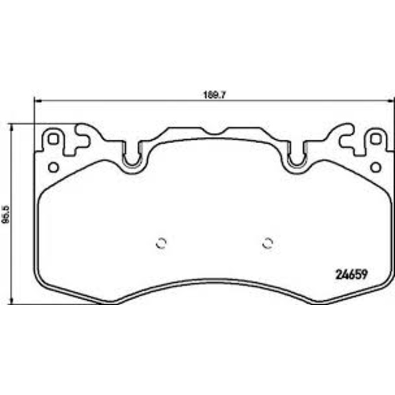 Front Brake Pad LR016684 2465901 P44023 Compatible With LAND ROVER RANGE ROVER SPORT II L494 & DISCOVERY V (L462) & RANGE ROVER IV L405 & RANGE ROVER SPORT I L320