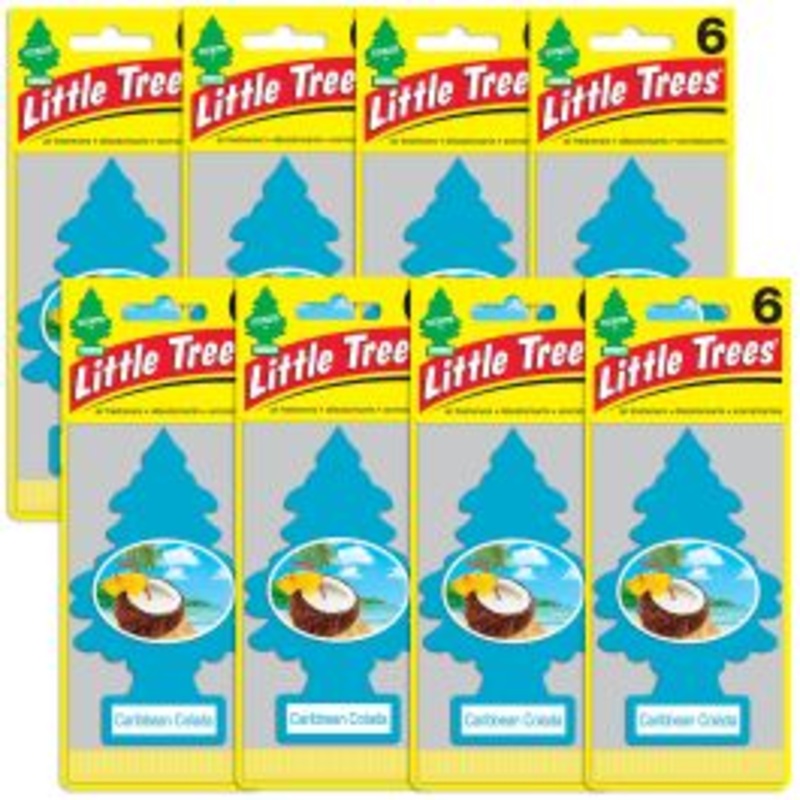 Little Trees Caribbean Colada Air Freshener for Car and Home - 48 pack