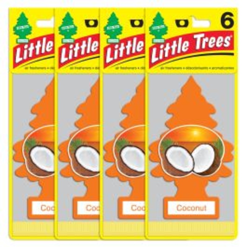 Little Trees Coconut Air Freshener for Car and Home - 24 pack