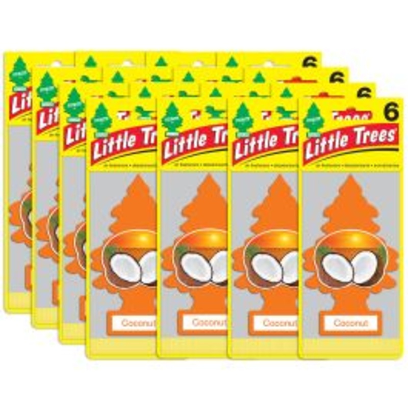 Little Trees Coconut Air Freshener for Car and Home - 96 pack