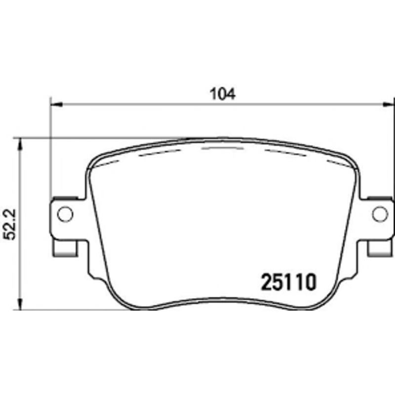 Rear Brake Pad 5Q0698451B2511001 Compatible With AUDI Q3 & SKODA OCTAVIA III 5E3