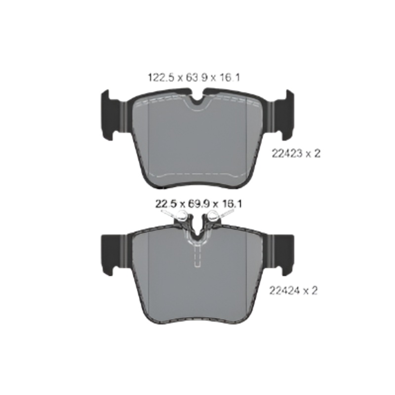 Rear Brake Pad A0004205900 2242301 P050133 Compatible With MERCEDES-BENZ C-CLASS W205 & GLC X253