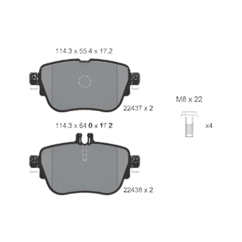 Rear Brake Pad A0004206000 2243701 P050136 Compatible With MERCEDES-BENZ E-CLASS W213 & CLS C257
