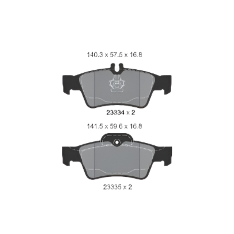 Rear Brake Pad A0034205120 2333403 P050052 Compatible With MERCEDES-BENZ CLS C218 & CLS C219 & E-CLASS W211 W212 & S-CLASS W220 W221