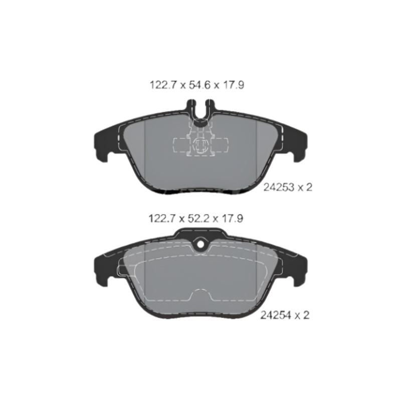 Rear Brake Pad A0064206120 2425301 P050068 Compatible With MERCEDES-BENZ C-CLASS W204 &  E-CLASS Coupe C207