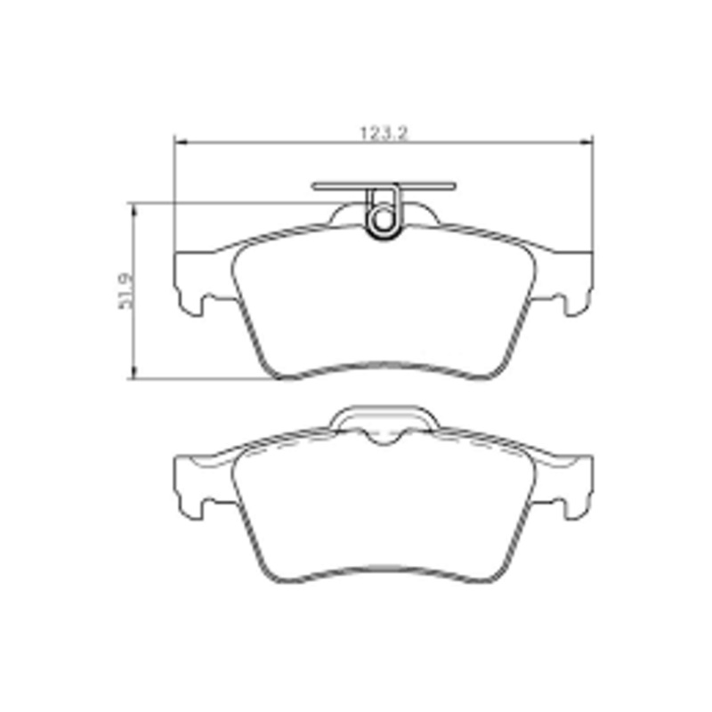 Rear Brake Pad C2C27271 2413701 P59042 Compatible With JAGUAR XF I X250 & XJ X351