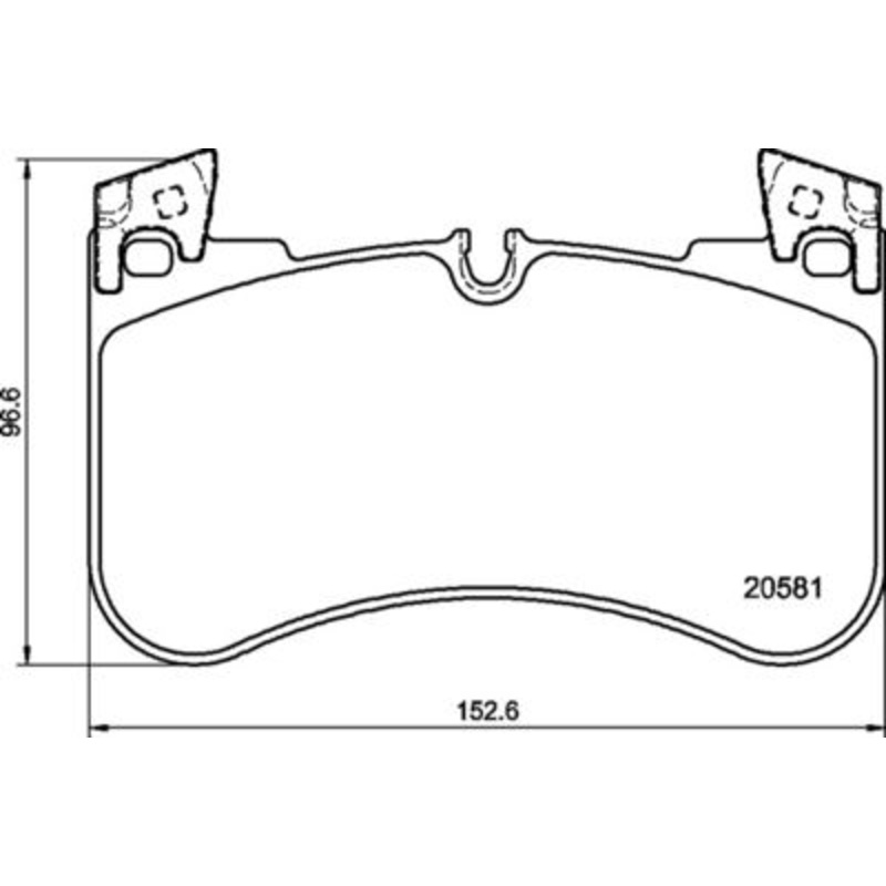 Front Brake Pad 2058101   P44029N LR110084   Compatible With LAND ROVER DEFENDER Station Wagon (L663) & DISCOVERY V (L462) & RANGE ROVER IV (L405)