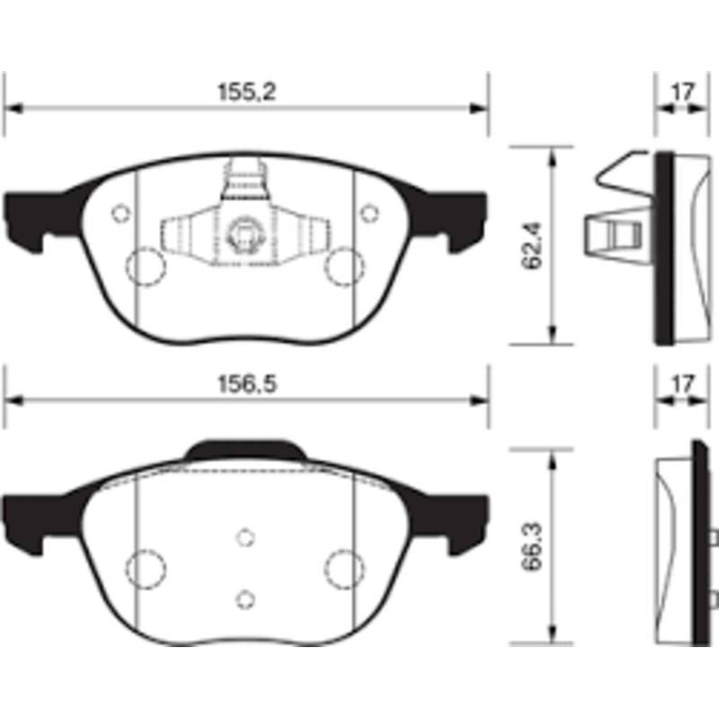 Front Brake Pad 2115201 0004208103    P50159N Compatible With MERCEDES-BENZ GLC (X253)
