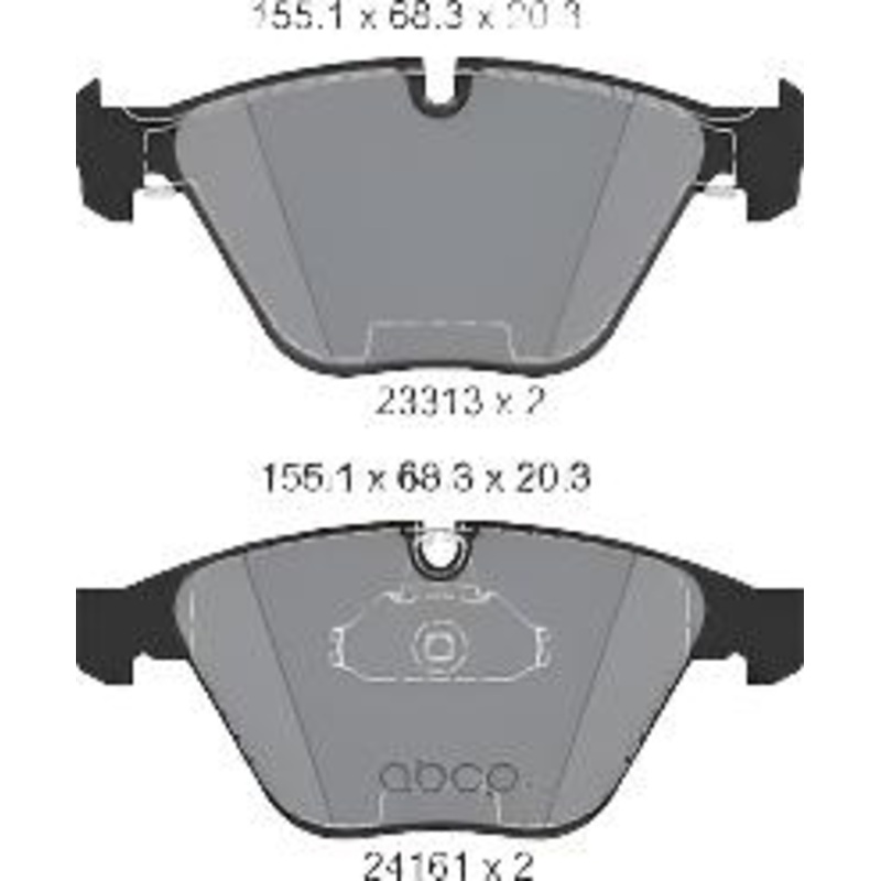 Front Brake Pad 2331303  P06081N 34112288870   Compatible With BMW 3 Series (E90) & 3 Convertible (E93) & Z4 Roadster (E89)