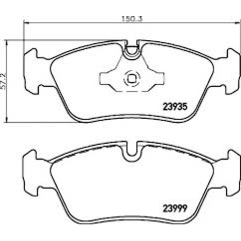 Front Brake Pad 34112288849 P06035 2393501  2393581  Compatible With BMW 3 Series  (E90)
