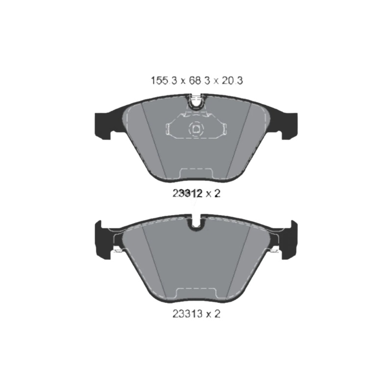 Front Brake Pad 34116764540 34112339270 2331211 P06054 Compatible With BMW 5 Series  E60 & 7 E65 E66 E67