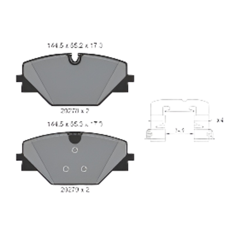 Rear Brake Pad 2027801 P44032 Compatible With LAND ROVER RANGE ROVER V (L460)