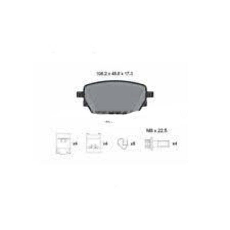 Rear Brake Pad 2298601 0004204502  P50151N  Compatible With MERCEDES-BENZ A-CLASS Saloon (V177) GLA (H247)