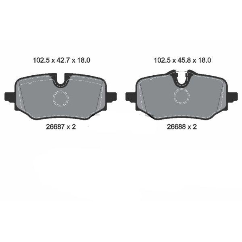 Rear Brake Pad 34208834998 2668701 P06122N Compatible With BMW iX (I20) & X1 (U11)