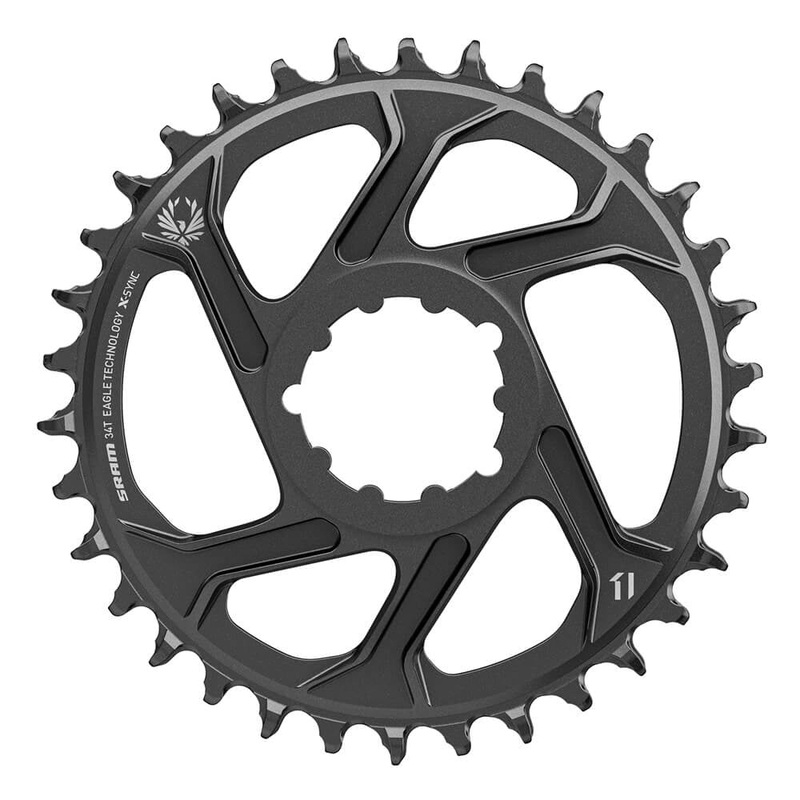 SRAM X-SYNC 2 12 Speed Cold Forged Direct Mount Chainring - SRAM Direct Mount - 3mm Boost - Round - Black - 34T
