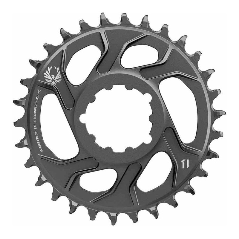 SRAM X-SYNC 2 12 Speed Direct Mount Chainring - SRAM Direct Mount - 3mm Boost - Round - Black - 30T